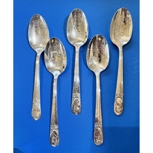 Set of 19 Wm Rogers Co Vintage Presidential Spoons Silver Plated - Picture 3 of 16